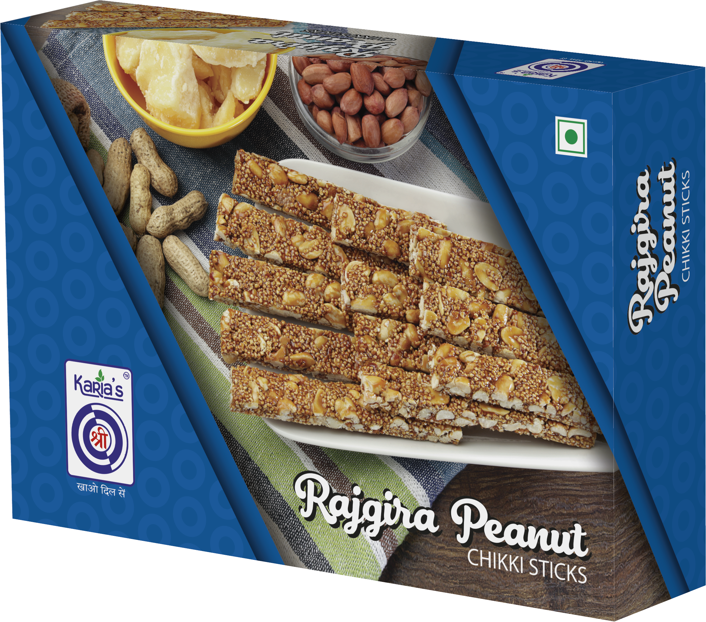 Rajgira Peanut Chikki Sticks (Pack of 5)