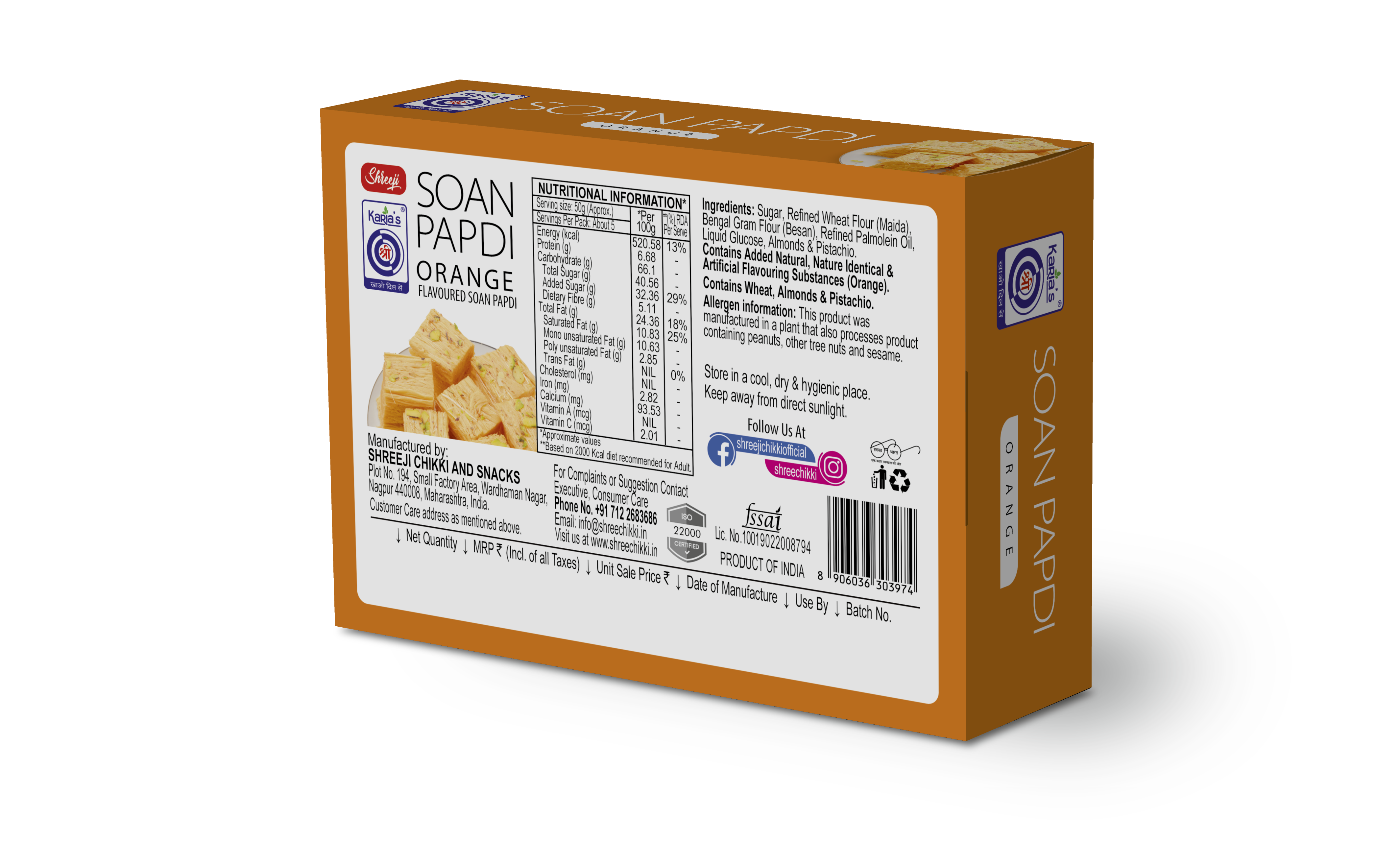 Soan Papdi Orange