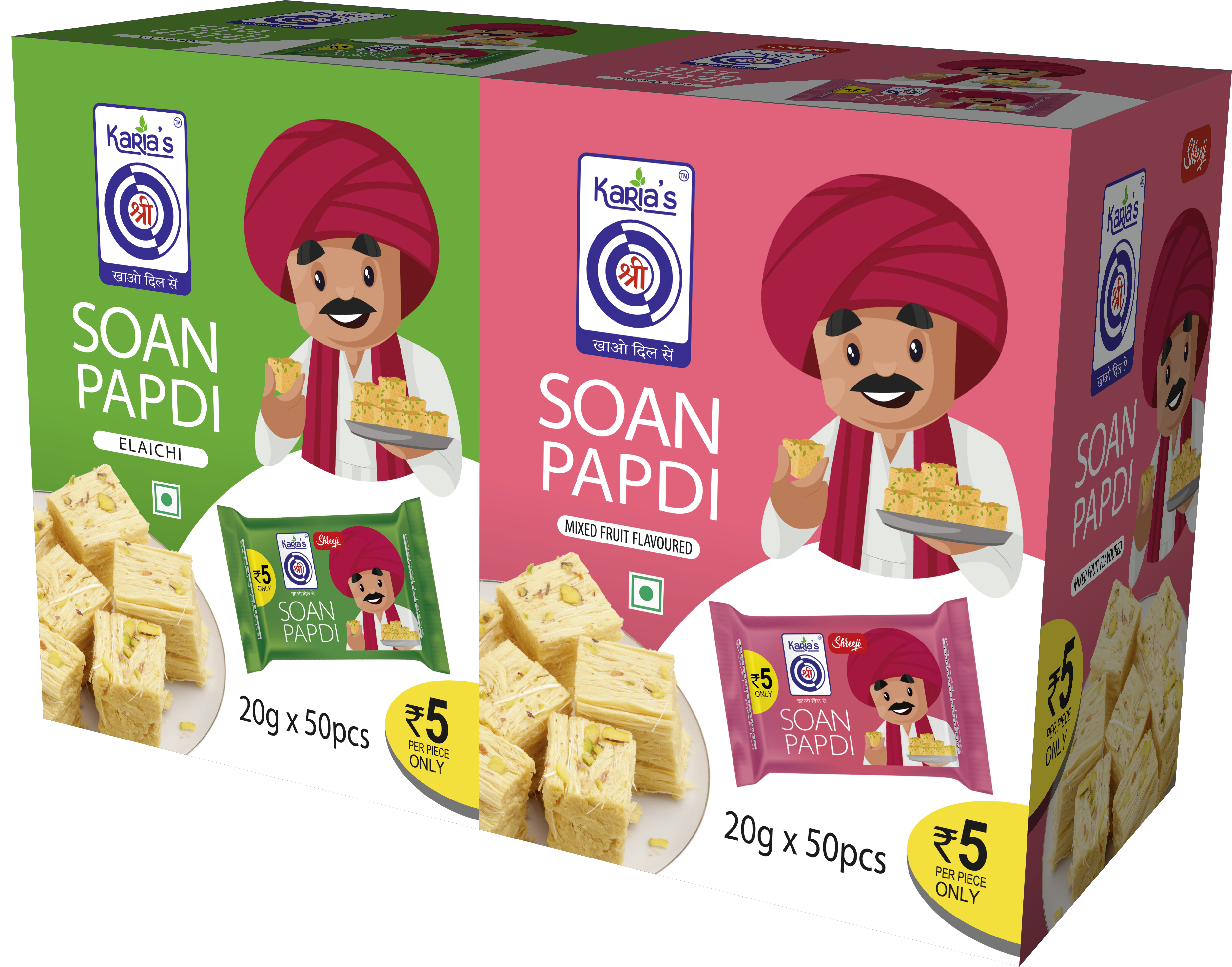 Soan Papdi Mix Fruit & Elaichi (Combo)